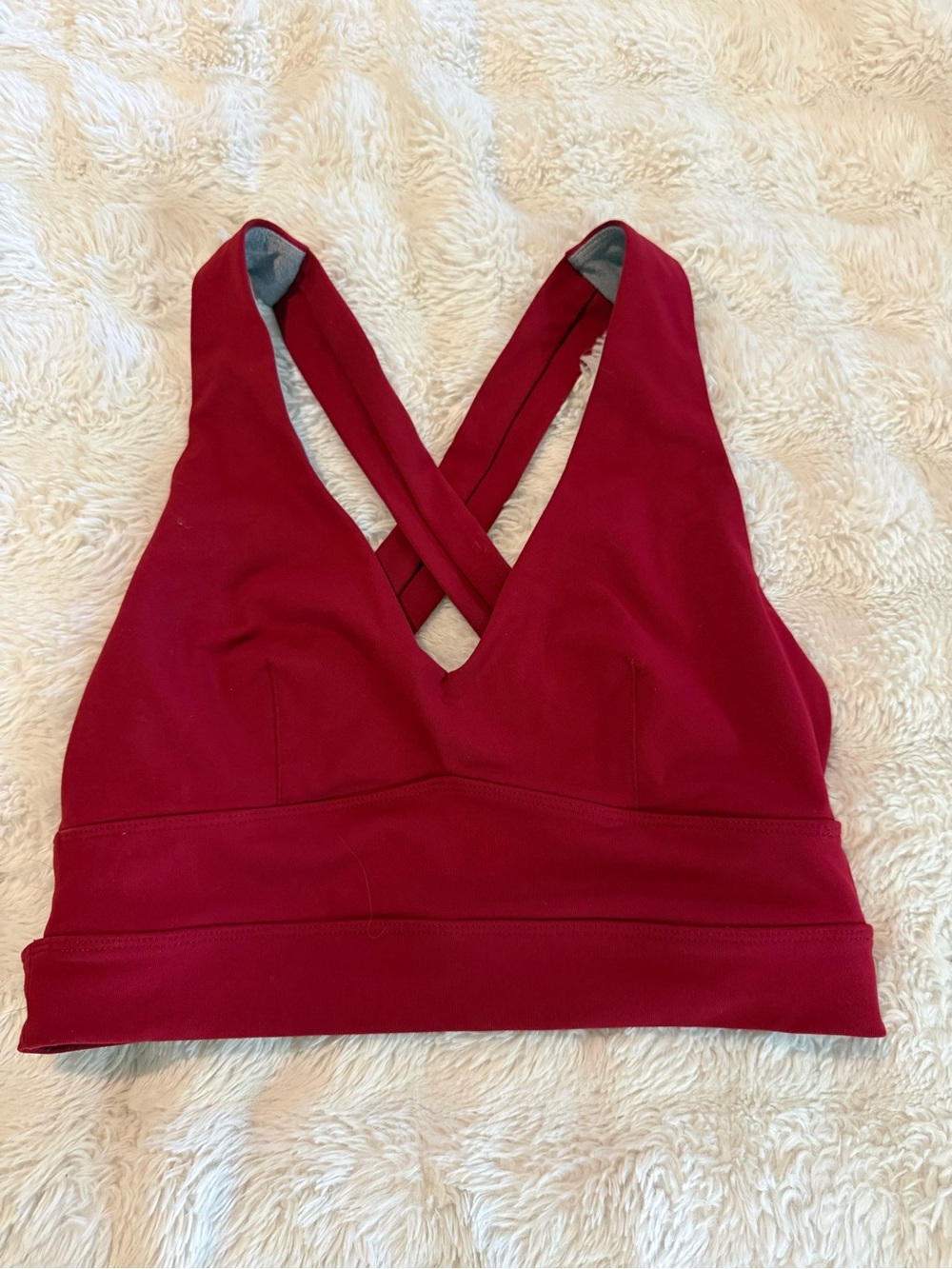 Born Primitive Crisscross Back Sports Bra - Burgundy